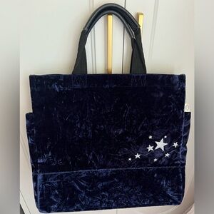 Quilted Koala Elegant crushed Velvet Starry Tote Bag